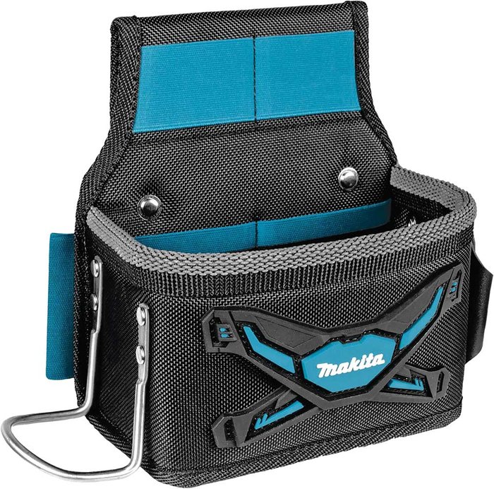 Tooled Up | Makita Makita Fixings Pouch and Hammer Holder Makita Makita Fixings Pouch and Hammer Holder