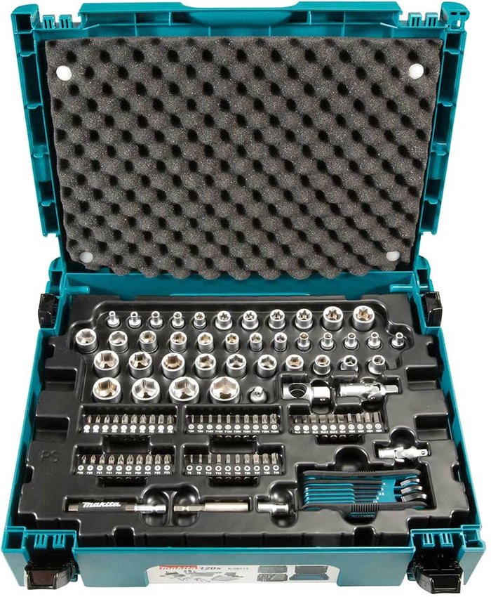 Tooled Up | Makita Makita 120 Piece Maintenance Tool Set Makita Makita 120 Piece Maintenance Tool Set