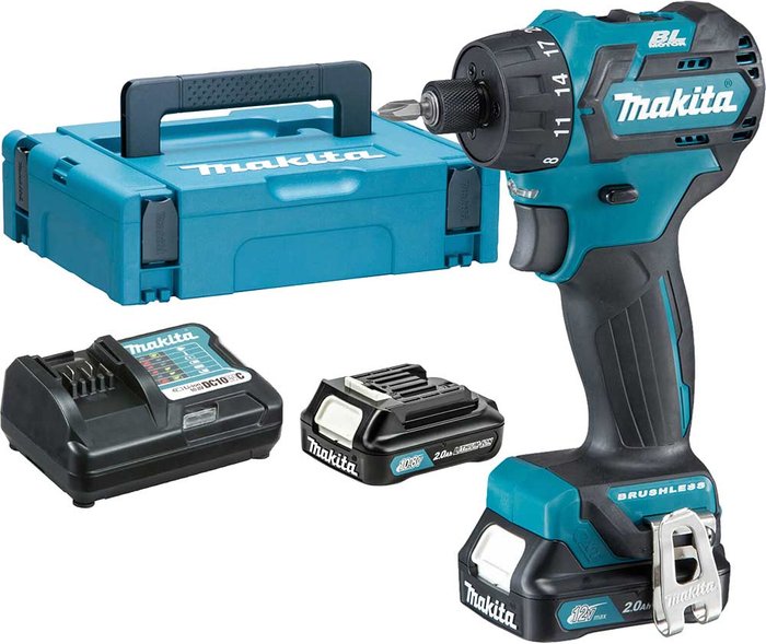 Tooled Up | Makita Makita DF032D 12v CXT Cordless Brushless Hex Drill Driver 2 x 2ah Li-ion Charger Case Makita Makita DF032D 12v CXT Cordless Brushless Hex Drill Driver 2 x 2ah Li-ion Charger Case