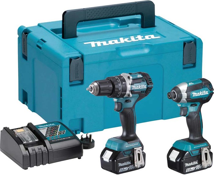Tooled Up | Makita Makita DLX2180TJ 18v LXT Cordless Brushless Combi Drill and Impact Driver Kit 2 x 5ah Li-ion Charger Case Makita Makita DLX2180TJ 18v LXT Cordless Brushless Combi Drill and Impact Driver Kit 2 x 5ah Li-ion Charger Case