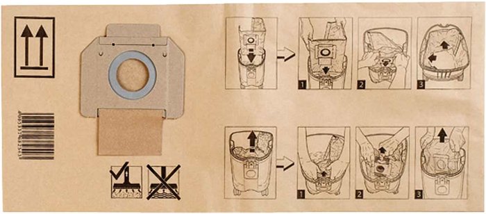 Tooled Up | Makita Makita Filter Dust Bags For 446L VC3012M Pack of 5 Makita Makita Filter Dust Bags For 446L VC3012M Pack of 5