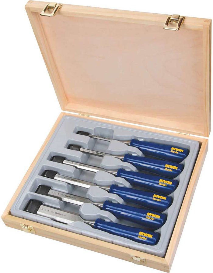 Tooled Up | Marples Marples M444 6 Piece Blue Chip Bevel Edge Wood Chisel Set Marples Marples M444 6 Piece Blue Chip Bevel Edge Wood Chisel Set