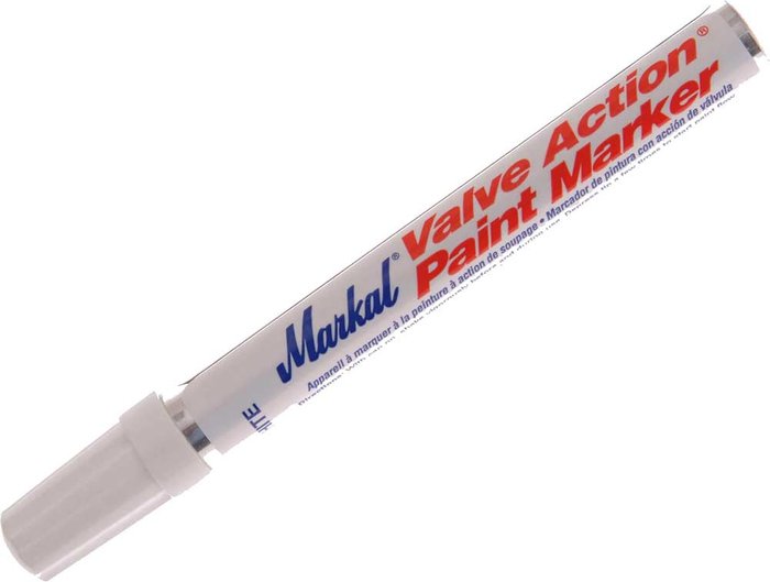 Tooled Up | Markal Markal Valve Action Paint Marker White Markal Markal Valve Action Paint Marker White