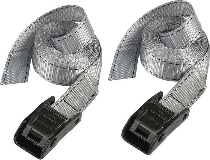 Tooled Up | MASTER LOCK Master Lock - Lashing Strap with Metal Buckle, Grey 2.5m 150kg (Pack 2) MASTER LOCK Master Lock - Lashing Strap with Metal Buckle, Grey 2.5m 150kg (Pack 2)
