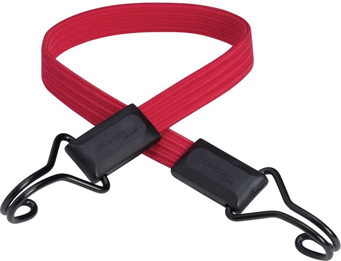 Tooled Up | Masterlock Masterlock Double Hook Flat Bungee Cord 600mm Red Pack of 1 Masterlock Masterlock Double Hook Flat Bungee Cord 600mm Red Pack of 1