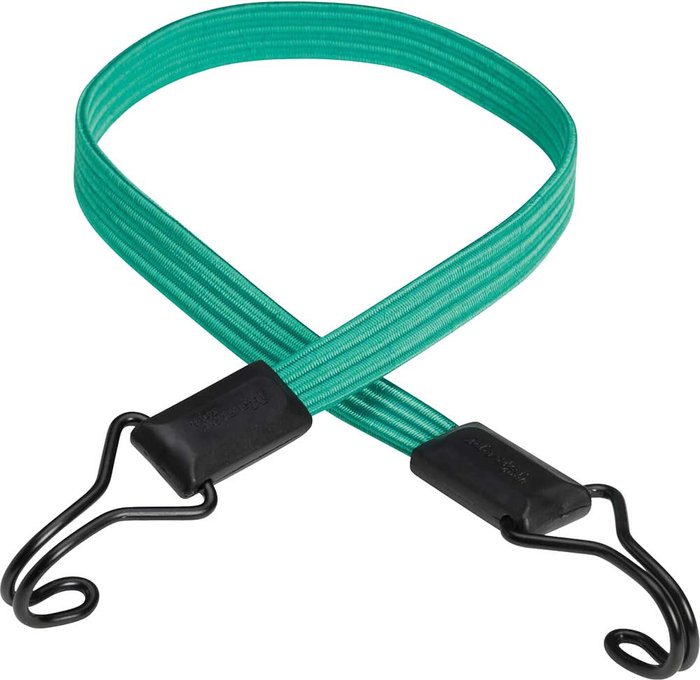 Tooled Up | Masterlock Masterlock Double Hook Flat Bungee Cord 800mm Green Pack of 1 Masterlock Masterlock Double Hook Flat Bungee Cord 800mm Green Pack of 1