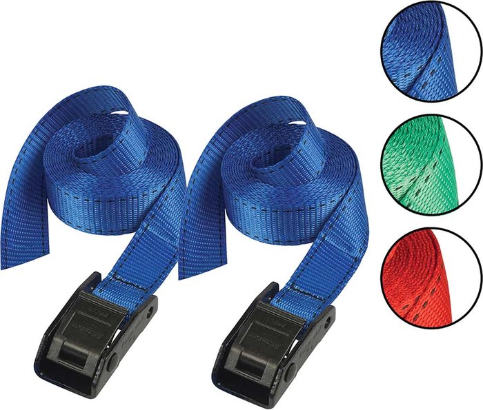 Tooled Up | MASTER LOCK Master Lock - Lashing Strap with Metal Buckle, Coloured 5m 150kg (Pack 2) MASTER LOCK Master Lock - Lashing Strap with Metal Buckle, Coloured 5m 150kg (Pack 2)