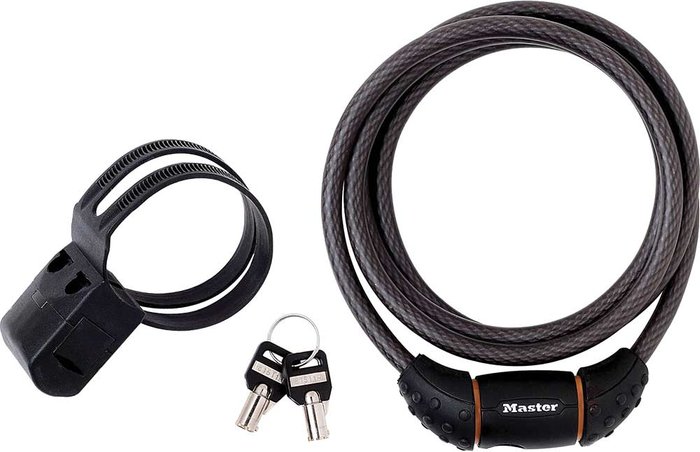 Tooled Up | Masterlock Master Lock Braided Steel Keyed Cable Lock 10mm 1800mm Masterlock Master Lock Braided Steel Keyed Cable Lock 10mm 1800mm