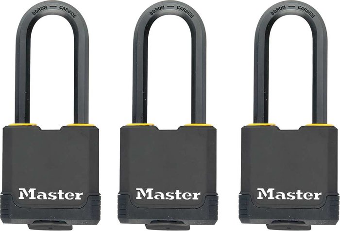 Tooled Up | Masterlock Masterlock Excell Weather Tough Padlock Pack of 3 Keyed Alike 48mm Standard Masterlock Masterlock Excell Weather Tough Padlock Pack of 3 Keyed Alike 48mm Standard