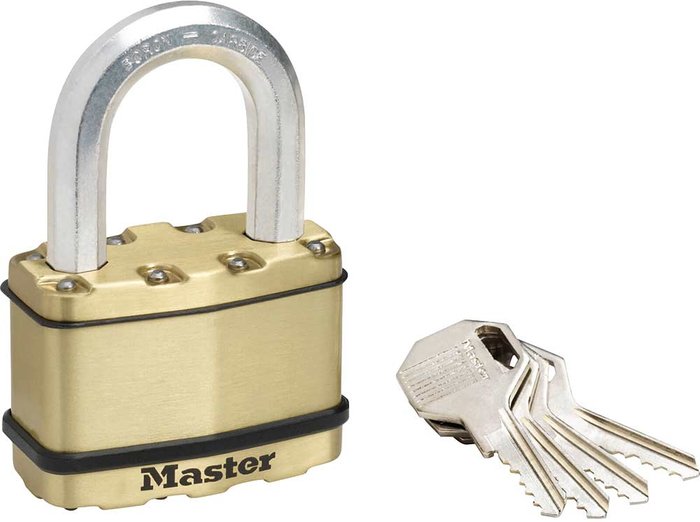 Tooled Up | Masterlock Masterlock Excell Brass Finish Padlock 64mm Standard Masterlock Masterlock Excell Brass Finish Padlock 64mm Standard