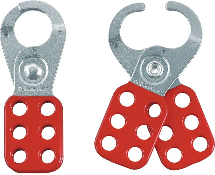 Tooled Up | Masterlock MasterLock 25mm Steel Lockout Hasp Red Masterlock MasterLock 25mm Steel Lockout Hasp Red
