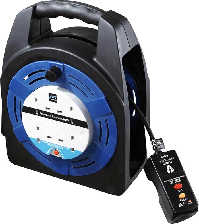 Tooled Up | Masterplug Masterplug 4 Socket RCD 13A Case Cable Reel 20m 240V Masterplug Masterplug 4 Socket RCD 13A Case Cable Reel 20m 240V