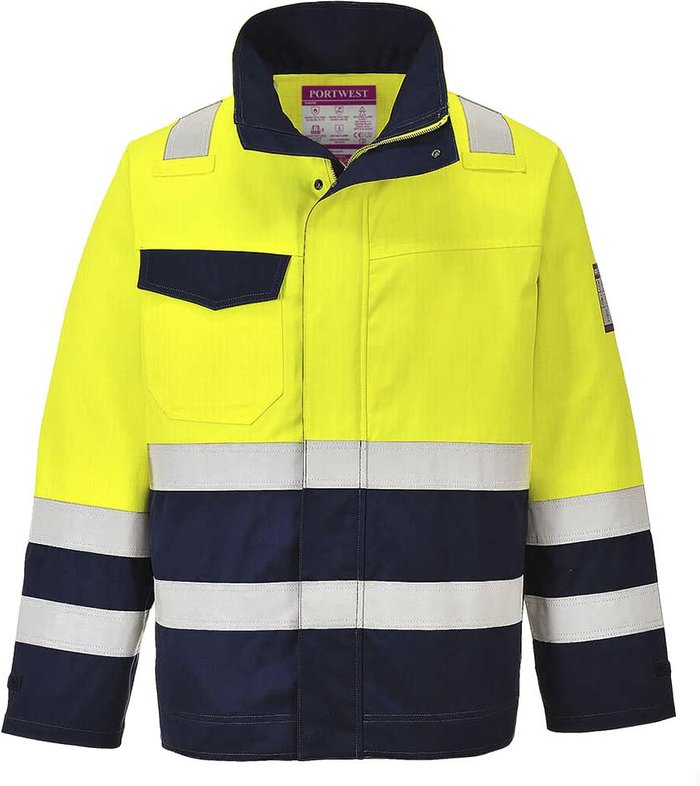 Tooled Up | Modaflame Modaflame Flame Resistant Hi Vis Jacket Yellow / Navy XL Modaflame Modaflame Flame Resistant Hi Vis Jacket Yellow / Navy XL