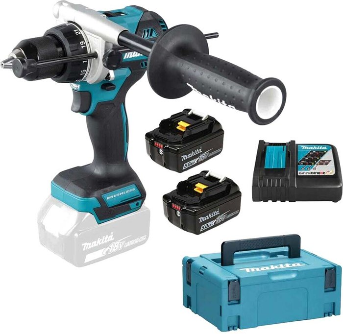 Tooled Up | Makita Makita DHP486 18v LXT Cordless Brushless Combi Drill 2 x 5ah Li-ion Charger Case Makita Makita DHP486 18v LXT Cordless Brushless Combi Drill 2 x 5ah Li-ion Charger Case