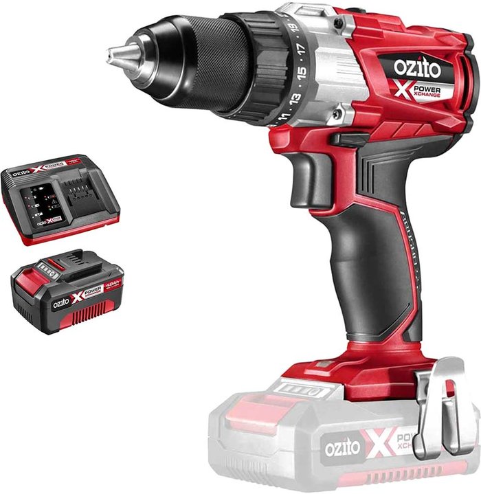 Tooled Up | Ozito Ozito PXBDS 18v Cordless Brushless Drill Driver 1 x 4ah Li-ion Charger No Case Ozito Ozito PXBDS 18v Cordless Brushless Drill Driver 1 x 4ah Li-ion Charger No Case