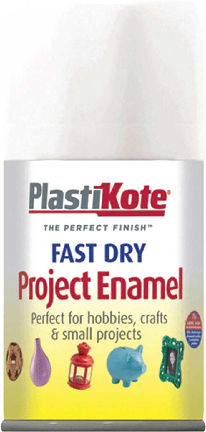 Tooled Up | Plastikote Plastikote Dry Enamel Aerosol Spray Paint White 100ml Plastikote Plastikote Dry Enamel Aerosol Spray Paint White 100ml