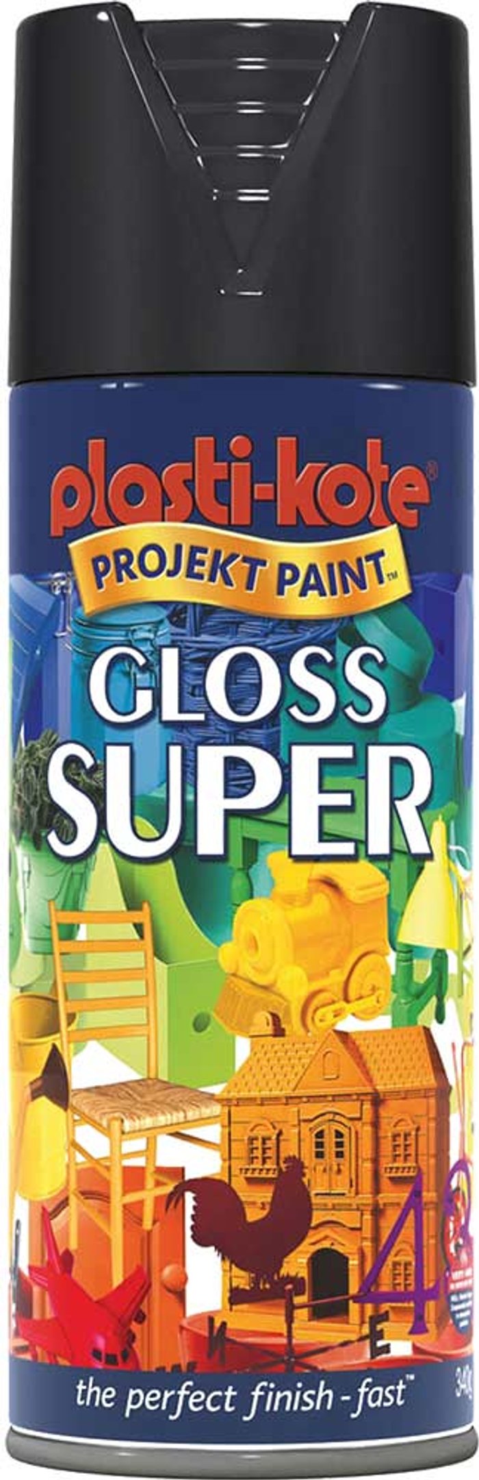 Tooled Up | Plastikote Plastikote Super Gloss Aerosol Spray Paint Black 400ml Plastikote Plastikote Super Gloss Aerosol Spray Paint Black 400ml