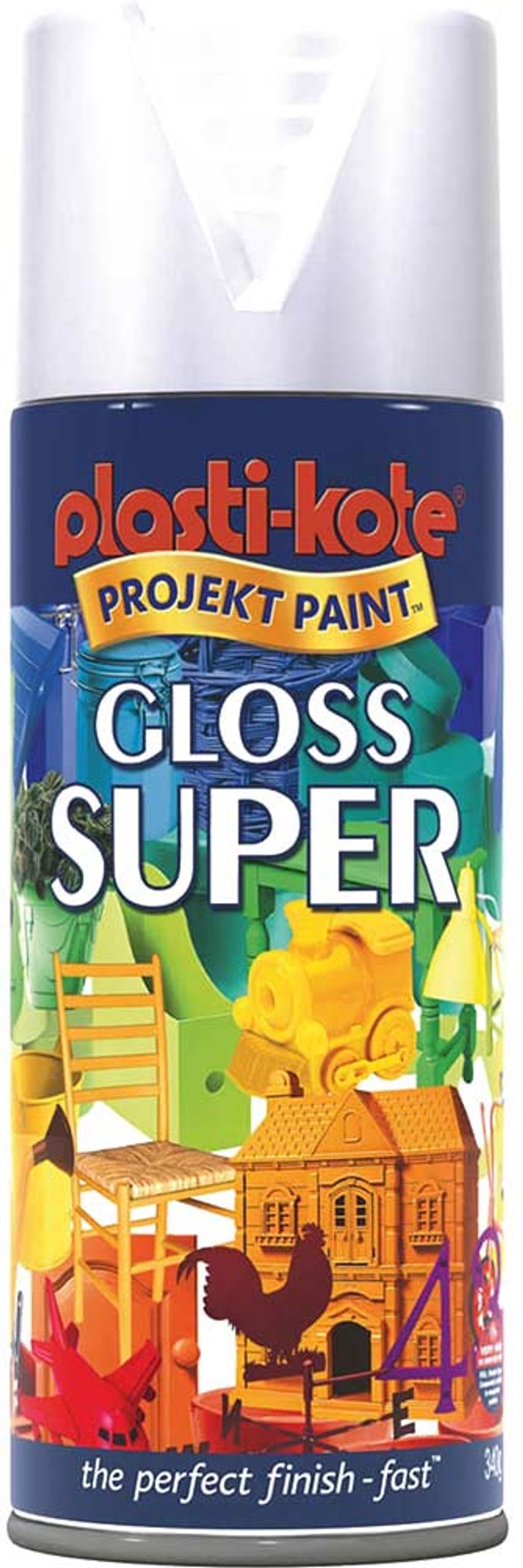 Tooled Up | Plastikote Plastikote Super Gloss Aerosol Spray Paint White 400ml Plastikote Plastikote Super Gloss Aerosol Spray Paint White 400ml