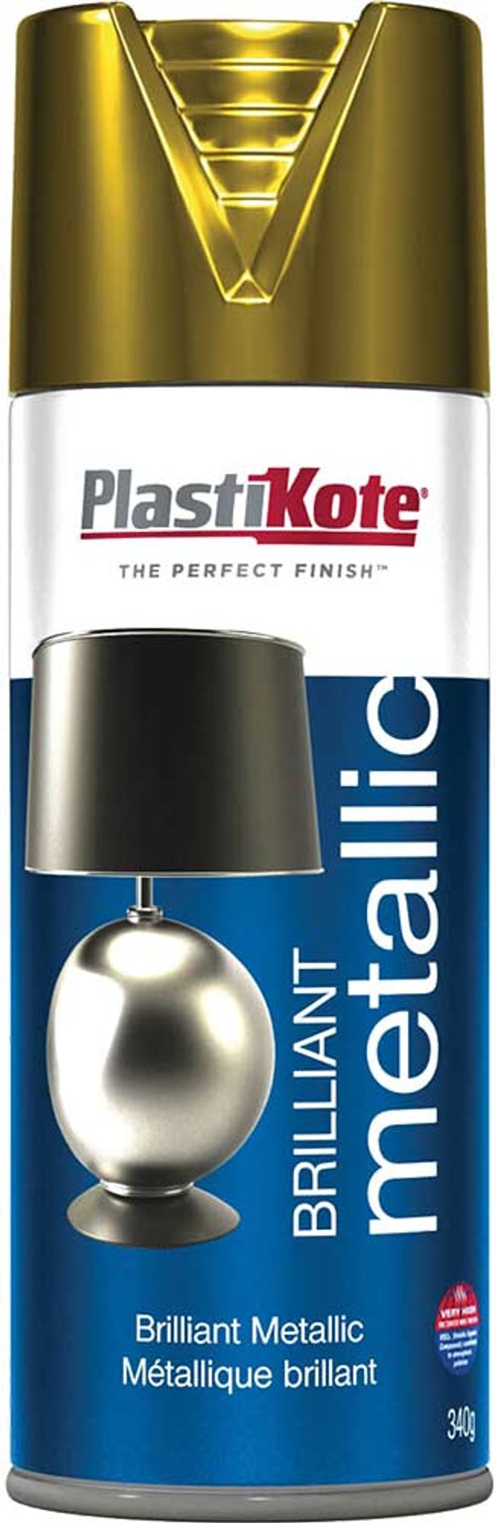 Tooled Up | Plastikote Plastikote Brilliant Metallic Aerosol Spray Paint Gold 400ml Plastikote Plastikote Brilliant Metallic Aerosol Spray Paint Gold 400ml