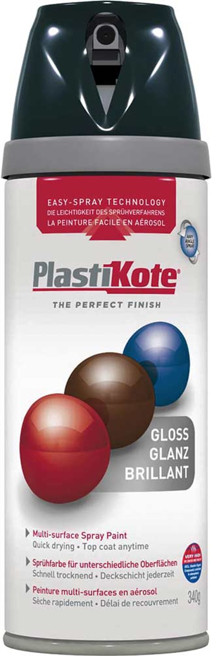 Tooled Up | Plastikote Plastikote Premium Gloss Aerosol Spray Paint Black 400ml Plastikote Plastikote Premium Gloss Aerosol Spray Paint Black 400ml