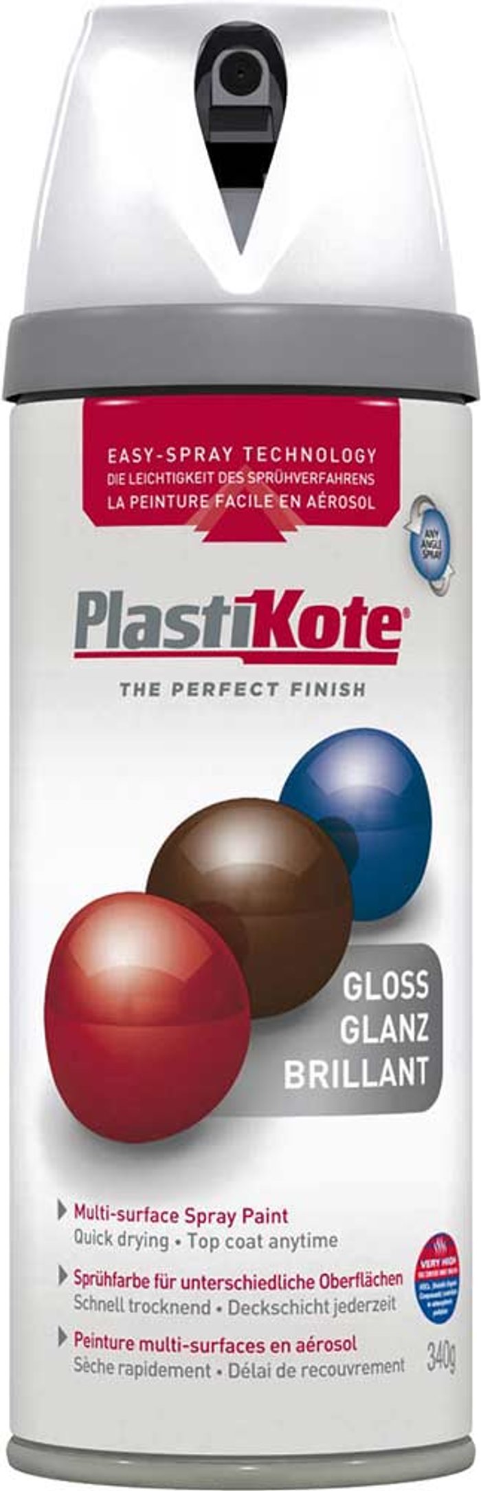 Tooled Up | Plastikote Plastikote Premium Gloss Aerosol Spray Paint White 400ml Plastikote Plastikote Premium Gloss Aerosol Spray Paint White 400ml