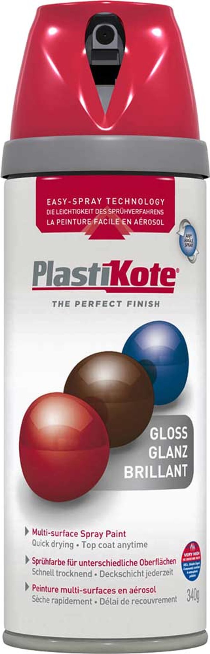Tooled Up | Plastikote Plastikote Premium Gloss Aerosol Spray Paint Bright Red 400ml Plastikote Plastikote Premium Gloss Aerosol Spray Paint Bright Red 400ml