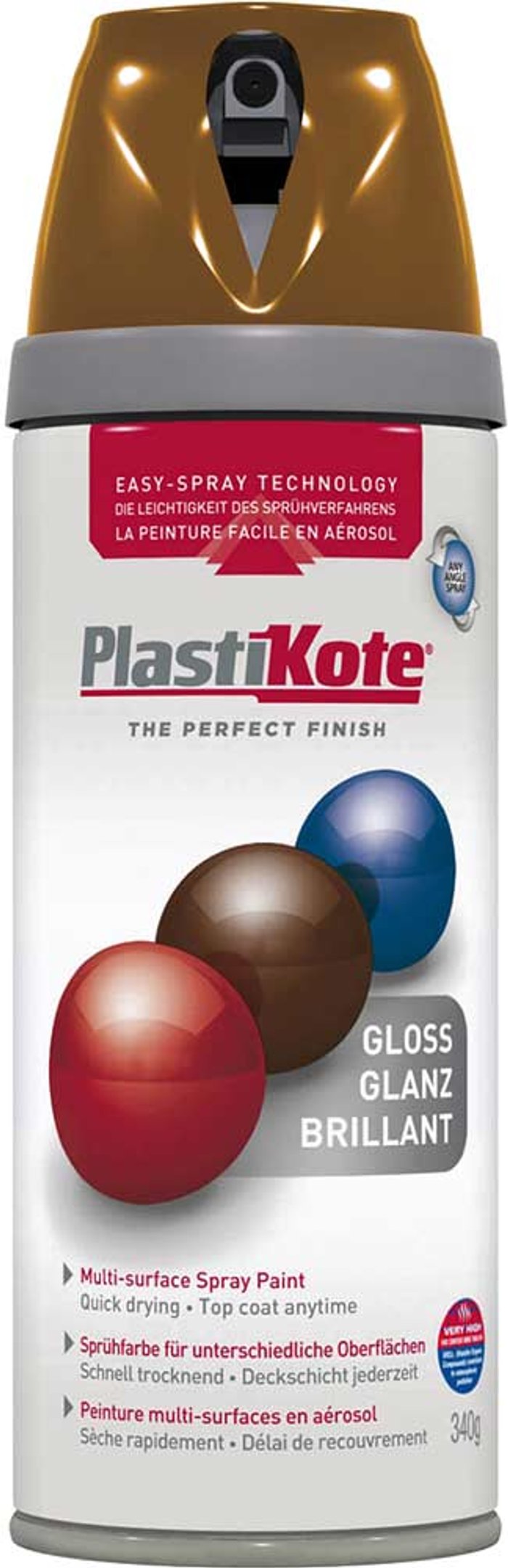 Tooled Up | Plastikote Plastikote Premium Gloss Aerosol Spray Paint Chestnut Brown 400ml Plastikote Plastikote Premium Gloss Aerosol Spray Paint Chestnut Brown 400ml