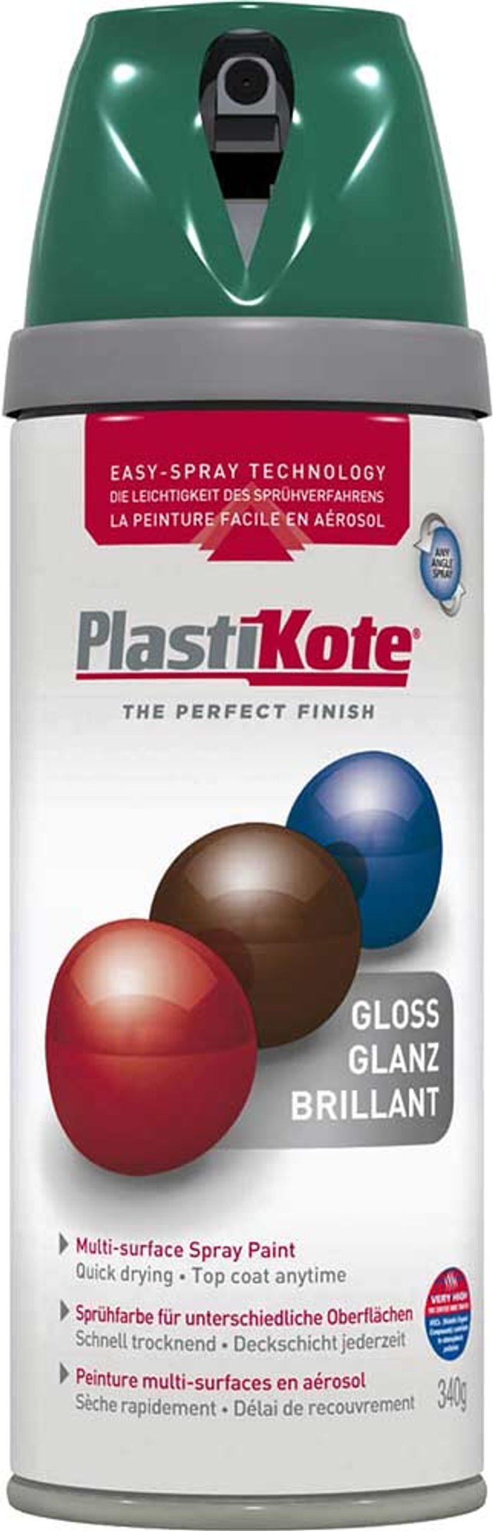 Tooled Up | Plastikote Plastikote Premium Gloss Aerosol Spray Paint Lawn Green 400ml Plastikote Plastikote Premium Gloss Aerosol Spray Paint Lawn Green 400ml