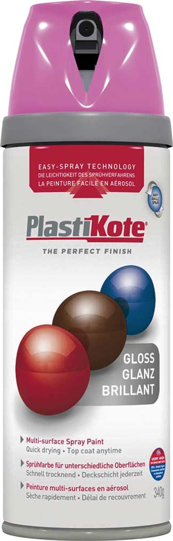 Tooled Up | Plastikote Plastikote Premium Gloss Aerosol Spray Paint Pink Burst 400ml Plastikote Plastikote Premium Gloss Aerosol Spray Paint Pink Burst 400ml