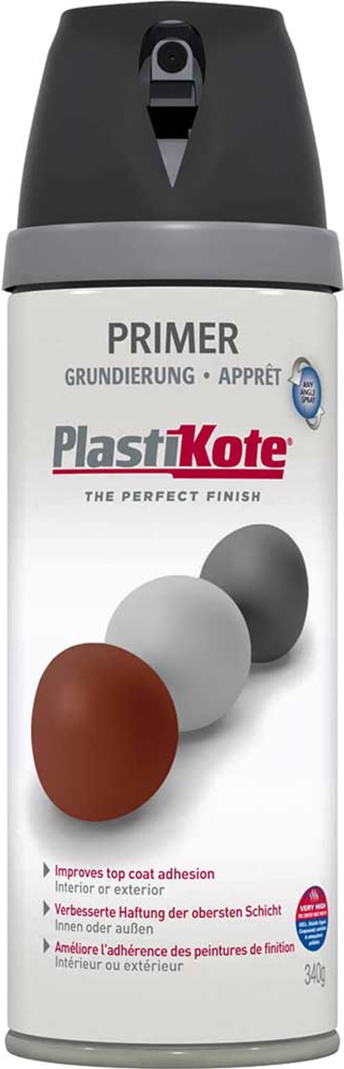 Tooled Up | Plastikote Plastikote Primer Aerosol Spray Paint Black 400ml Plastikote Plastikote Primer Aerosol Spray Paint Black 400ml