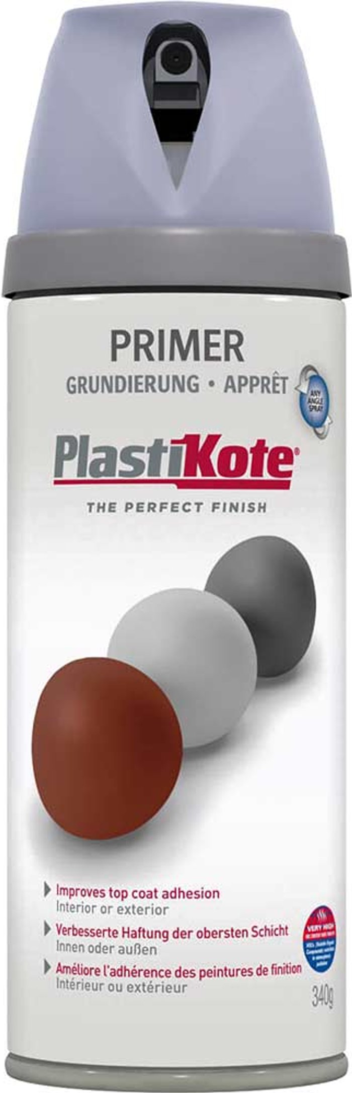 Tooled Up | Plastikote Plastikote Primer Aerosol Spray Paint Grey 400ml Plastikote Plastikote Primer Aerosol Spray Paint Grey 400ml