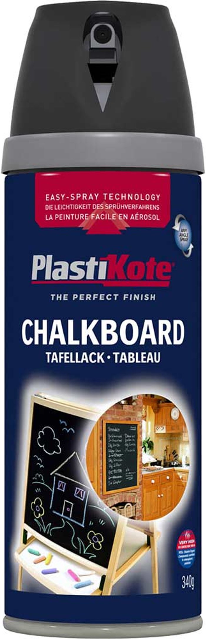 Tooled Up | Plastikote Plastikote Aerosol Chalkboard Aerosol Spray Paint Black 400ml Plastikote Plastikote Aerosol Chalkboard Aerosol Spray Paint Black 400ml
