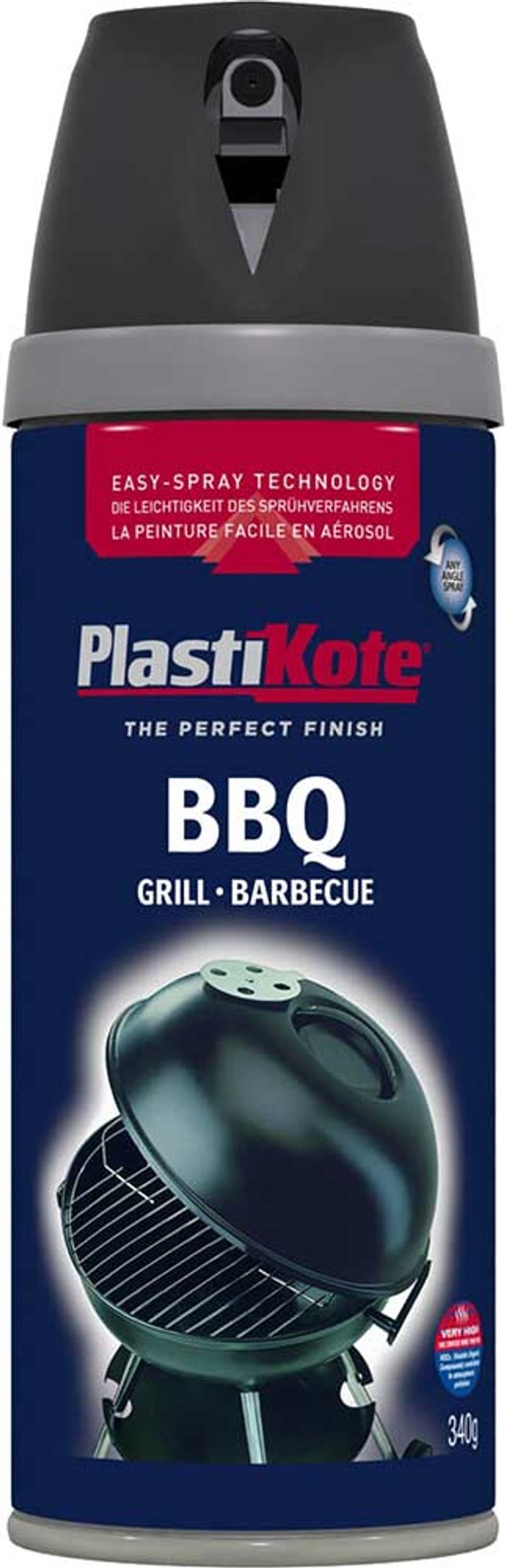 Tooled Up | Plastikote Plastikote BBQ Spray Aerosol Paint Black 400ml Plastikote Plastikote BBQ Spray Aerosol Paint Black 400ml