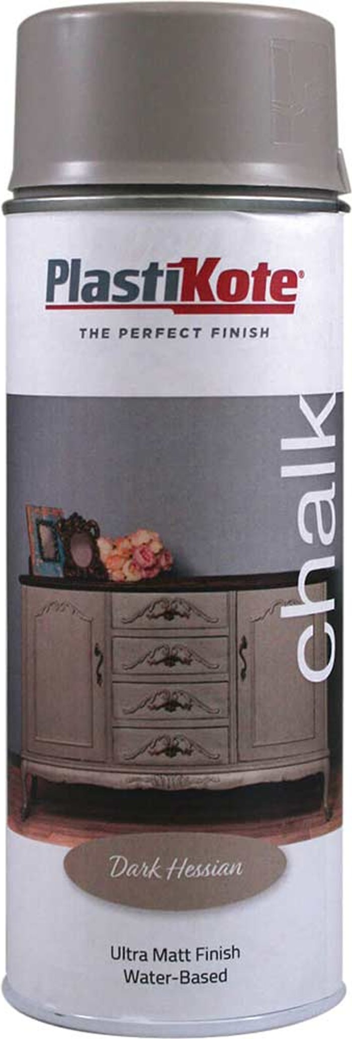 Tooled Up | Plastikote Plasti-Kote Chalk Finish Spray Dark Hessian 400ml Plastikote Plasti-Kote Chalk Finish Spray Dark Hessian 400ml