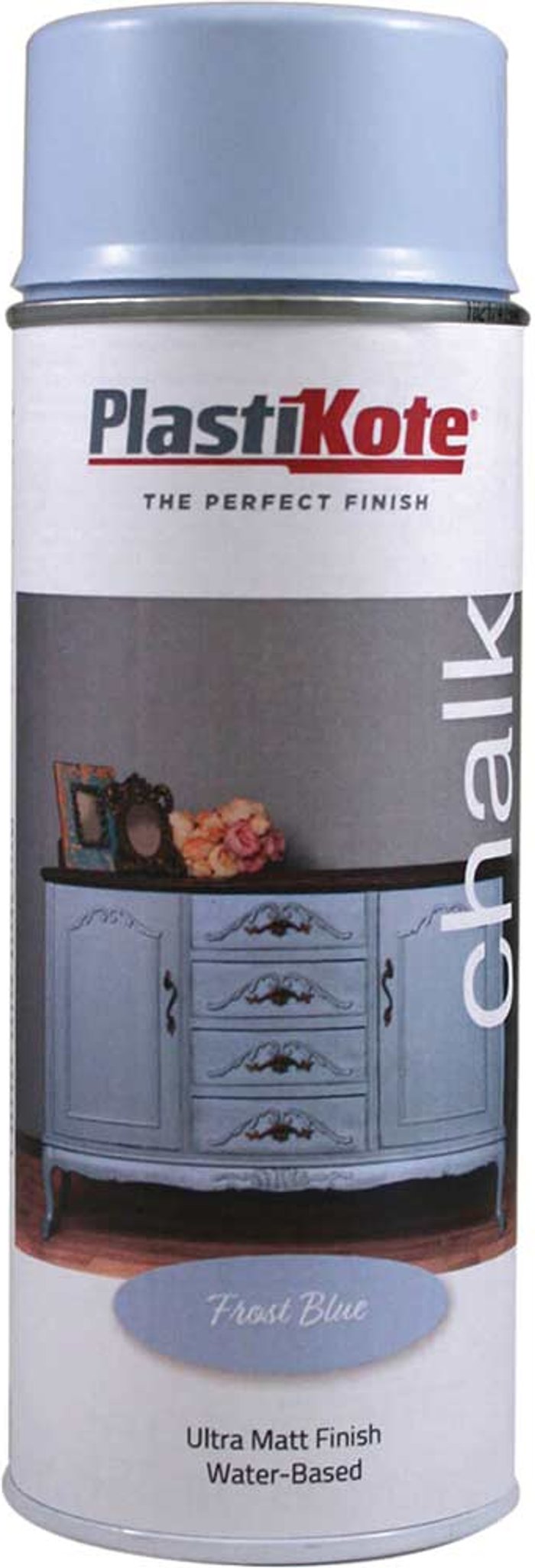 Tooled Up | Plastikote Plasti-Kote Chalk Finish Spray Frost Blue 400ml Plastikote Plasti-Kote Chalk Finish Spray Frost Blue 400ml