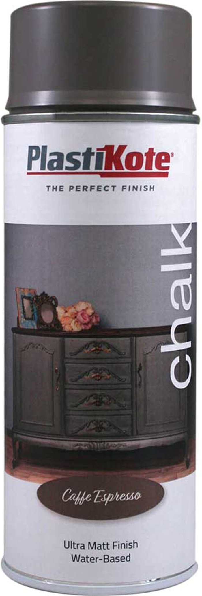Tooled Up | Plastikote Plasti-Kote Chalk Finish Spray Caffe Espresso 400ml Plastikote Plasti-Kote Chalk Finish Spray Caffe Espresso 400ml