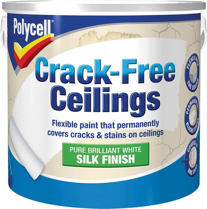 Tooled Up | Polycell Polycell Crack Free Ceiling Paint Smooth Silk 2.5l Polycell Polycell Crack Free Ceiling Paint Smooth Silk 2.5l