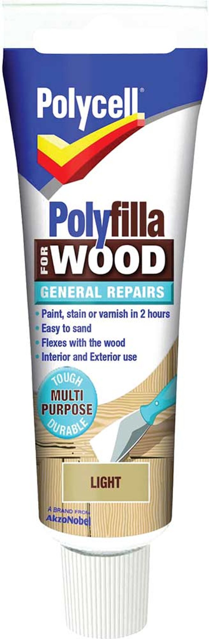 Tooled Up | Polycell Polycell Polyfilla For Wood General Repairs 330ml - Light Polycell Polycell Polyfilla For Wood General Repairs 330ml - Light
