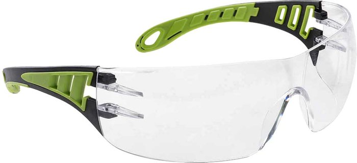 Tooled Up | Portwest Portwest Tech Look Safety Glasses Green Clear Portwest Portwest Tech Look Safety Glasses Green Clear