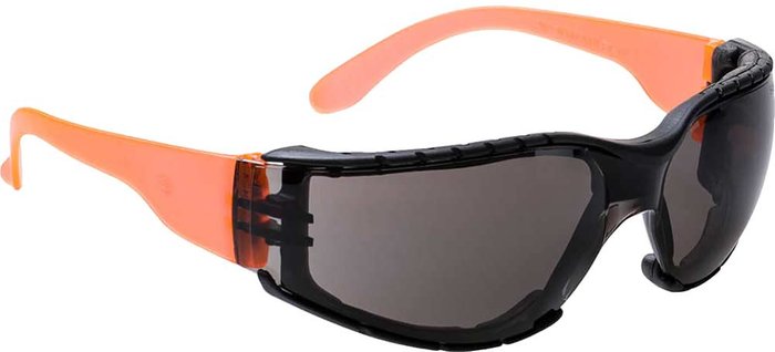 Tooled Up | Portwest Portwest Wrap Around Plus Safety Glasses Peach Smoke Portwest Portwest Wrap Around Plus Safety Glasses Peach Smoke
