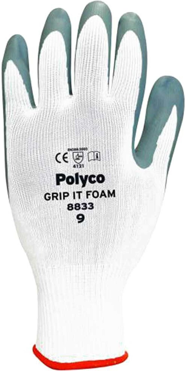 Tooled Up | Polyco Polyco Grip It Foam Safety Nitrile Gloves L Polyco Polyco Grip It Foam Safety Nitrile Gloves L
