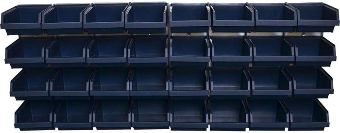 Tooled Up | raaco Raaco Bin Wall Panel with 32 Bins raaco Raaco Bin Wall Panel with 32 Bins