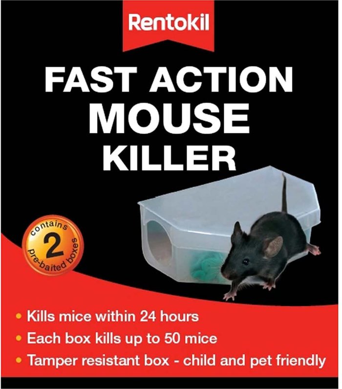 Tooled Up | Rentokil Pack of 2 Rentokil Fast Action Mouse Killers Rentokil Pack of 2 Rentokil Fast Action Mouse Killers