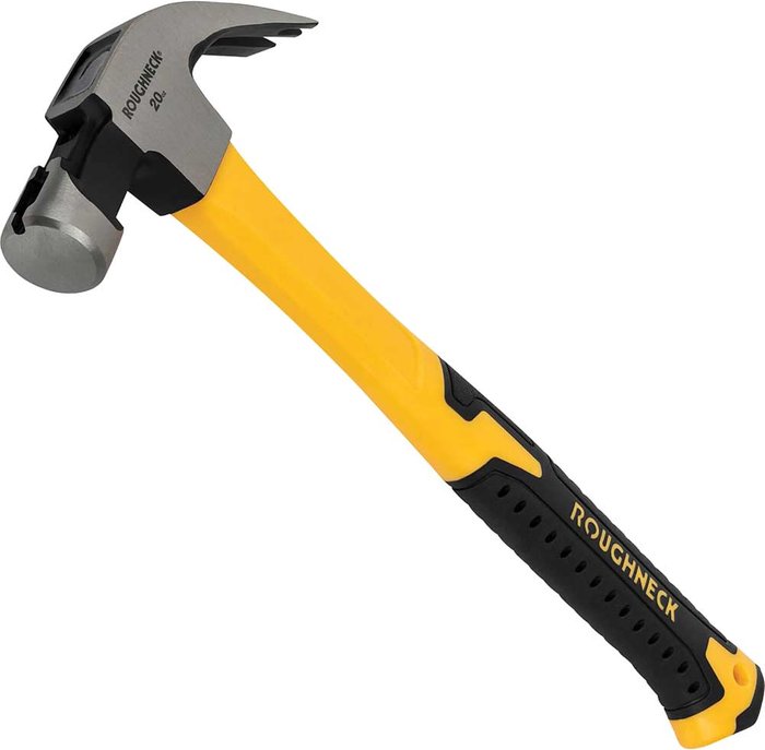 Tooled Up | Roughneck Roughneck Fibreglass Shaft Curved Claw Hammer 570g Roughneck Roughneck Fibreglass Shaft Curved Claw Hammer 570g