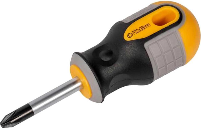 Tooled Up | Roughneck Roughneck Magnetic Pozi Stubby Screwdriver PZ2 38mm Roughneck Roughneck Magnetic Pozi Stubby Screwdriver PZ2 38mm