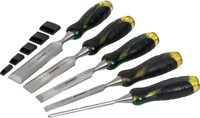 Tooled Up | Roughneck Roughneck 5 Piece Bevel Edge Chisel Set Roughneck Roughneck 5 Piece Bevel Edge Chisel Set