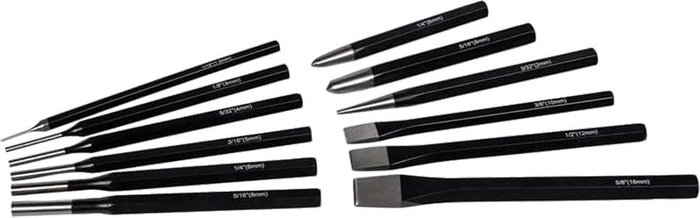 Tooled Up | Roughneck Roughneck 12 Piece Cold Chisel and Punch Set Metric Roughneck Roughneck 12 Piece Cold Chisel and Punch Set Metric
