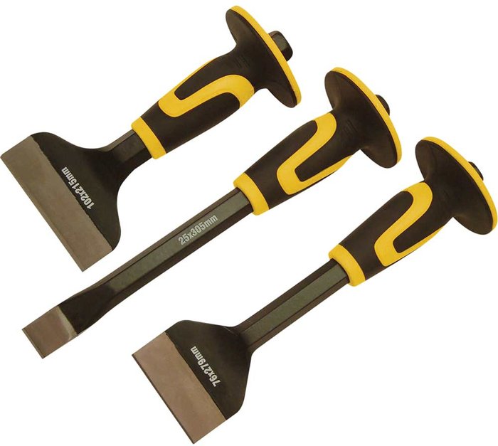 Tooled Up | Roughneck Roughneck 3 Piece Chisel and Bolster Set Roughneck Roughneck 3 Piece Chisel and Bolster Set