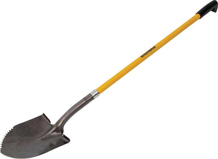 Tooled Up | Roughneck Roughneck Long Handle Serrated Edge Round Shovel Roughneck Roughneck Long Handle Serrated Edge Round Shovel