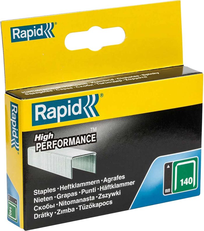 Tooled Up | Rapid Rapid Type 140 Galvanised Staples 14mm Pack of 2000 Rapid Rapid Type 140 Galvanised Staples 14mm Pack of 2000